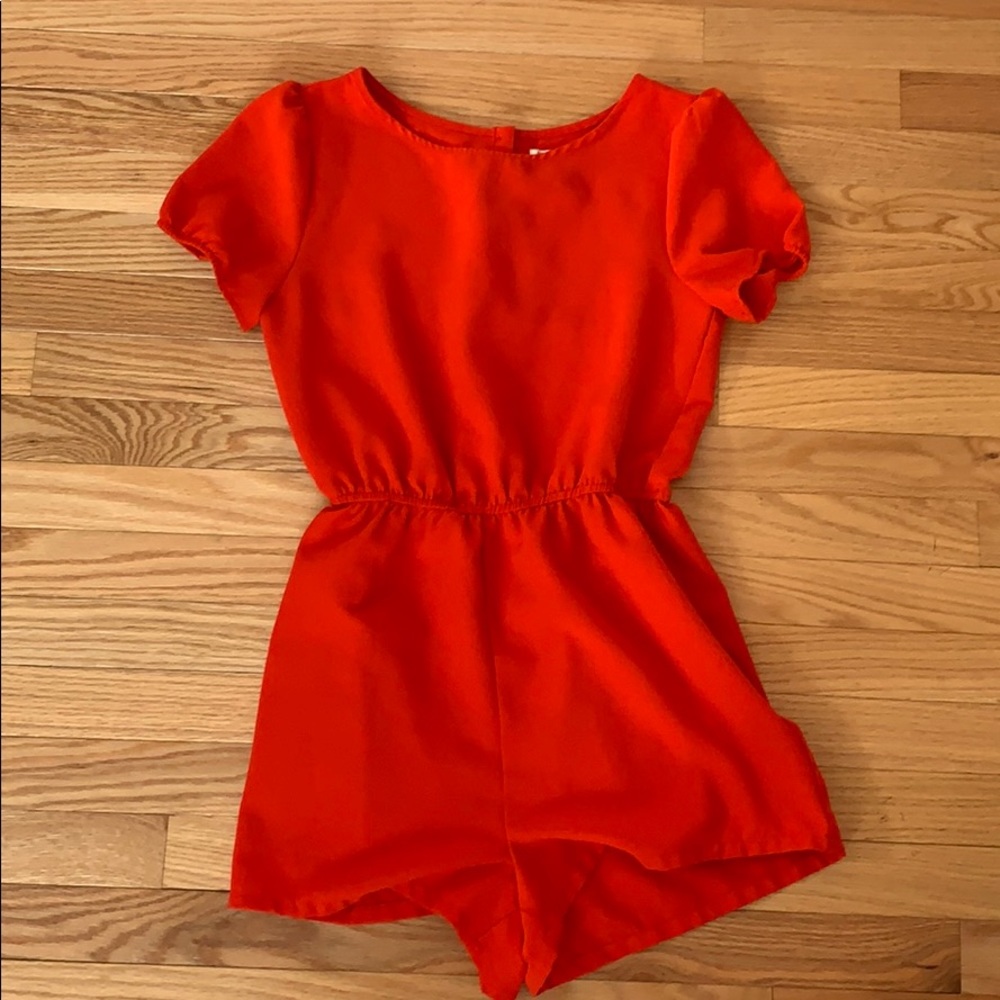 Orange-Red Romper